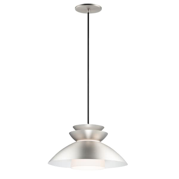 Maxim Lighting Nordic 1-Light 14.25" Wide Brushed Platinum Pendant Light 11359WTBP - main